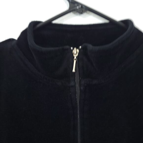 Vintage Capacity Knits Jacket Womens  XL Black Velour Embroidered Floral… - Picture 8 of 11